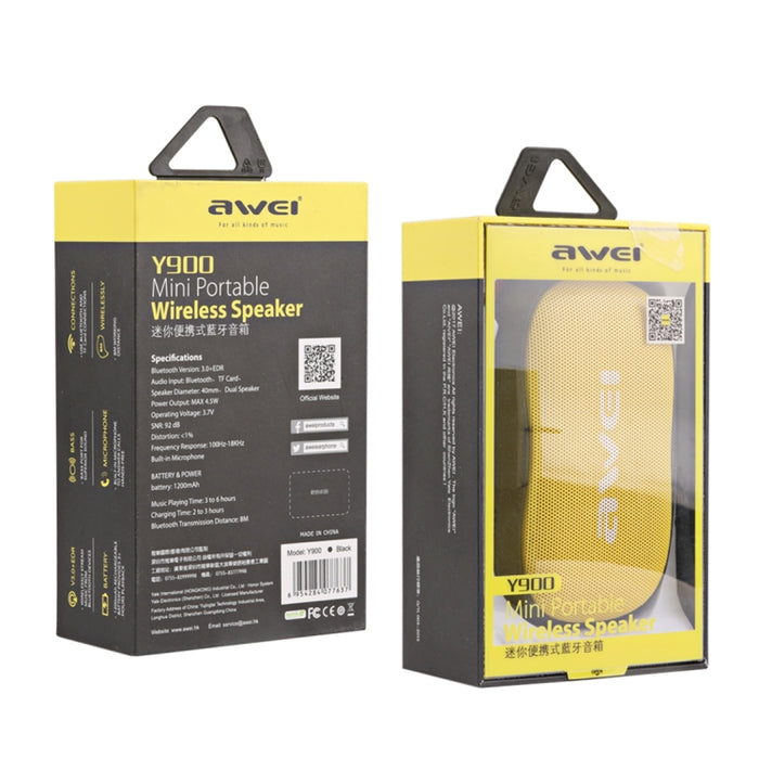 Wei Y900 Mini altavoz inalámbrico portátil con Bluetooth, micrófono con reducción de ruido, compatible con tarjeta TF/AUX
