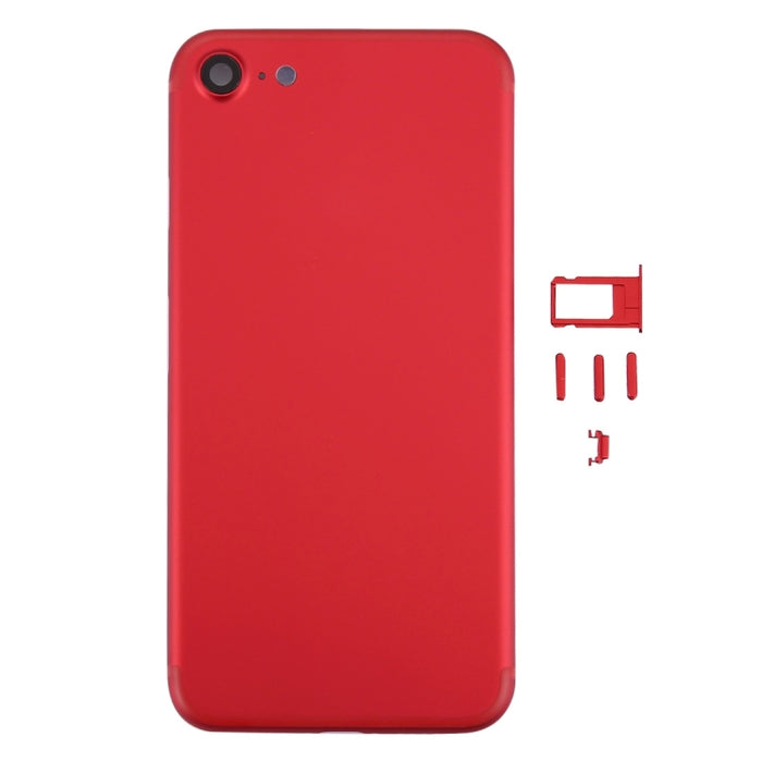6 en 1 para iPhone 7 (Cubierta trasera (con lente de cámara) + Bandeja para tarjetas + Tecla de control de volumen + Botón de encendido + Tecla vibradora con interruptor de silencio + Letrero) Cubierta de carcasa de ensamblaje completo                 ...