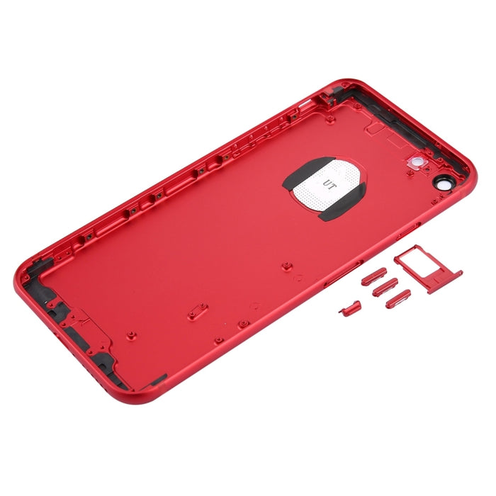 6 en 1 para iPhone 7 (Cubierta trasera (con lente de cámara) + Bandeja para tarjetas + Tecla de control de volumen + Botón de encendido + Tecla vibradora con interruptor de silencio + Letrero) Cubierta de carcasa de ensamblaje completo                 ...