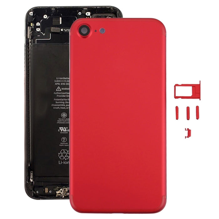 6 en 1 para iPhone 7 (Cubierta trasera (con lente de cámara) + Bandeja para tarjetas + Tecla de control de volumen + Botón de encendido + Tecla vibradora con interruptor de silencio + Letrero) Cubierta de carcasa de ensamblaje completo                 ...