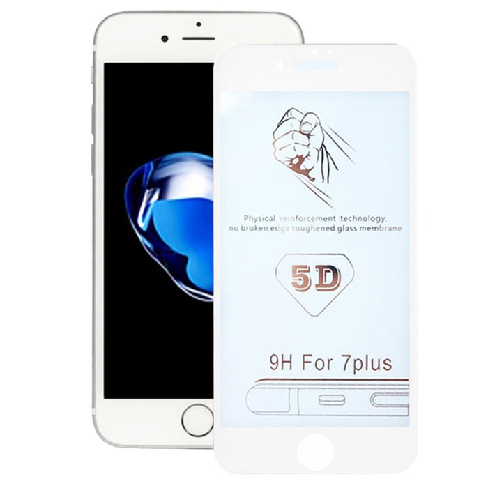 Para iPhone 7 0,3 mm 9H Dureza superficial 4D Borde curvo Protector de pantalla de vidrio templado de pantalla completa