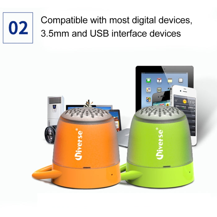 Universe XHH-T502 Altavoces portátiles Mini altavoz inalámbrico Bluetooth V4.2, compatible con manos libres/compatible con reproductor de música TF