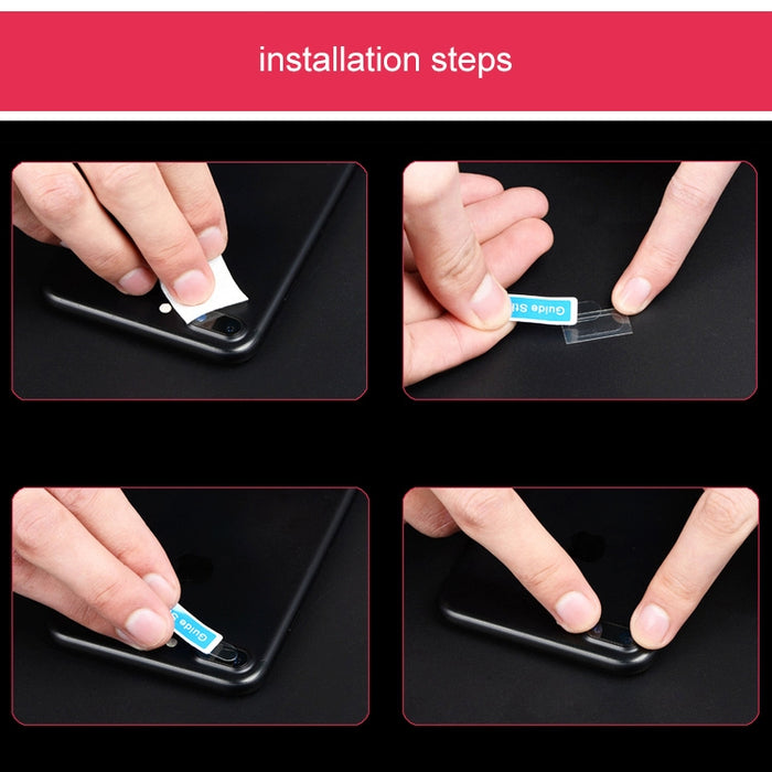 Para iPhone 7 Protector de lente de cámara trasera circular Película protectora de vidrio templado