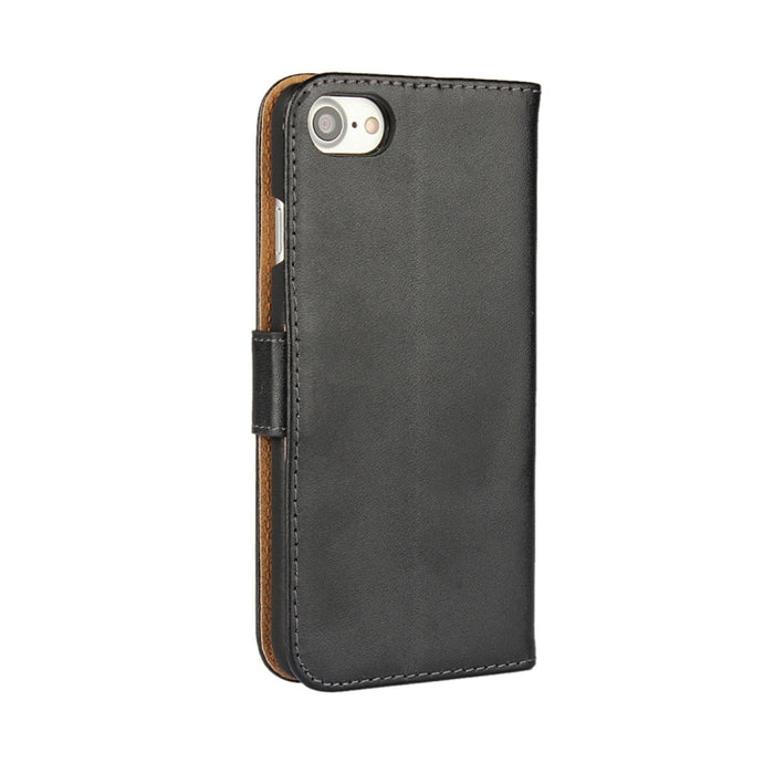 Para iPhone 8 y 7 Funda de cuero con tapa horizontal dividida genuina con soporte, ranuras para tarjetas y billetera