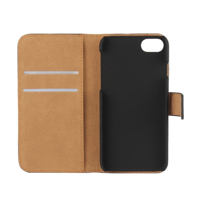 Para iPhone 8 y 7 Funda de cuero con tapa horizontal dividida genuina con soporte, ranuras para tarjetas y billetera