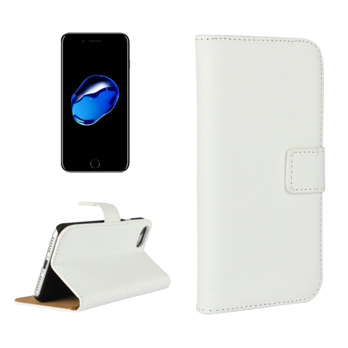Para iPhone 8 y 7 Funda de cuero con tapa horizontal dividida genuina con soporte, ranuras para tarjetas y billetera