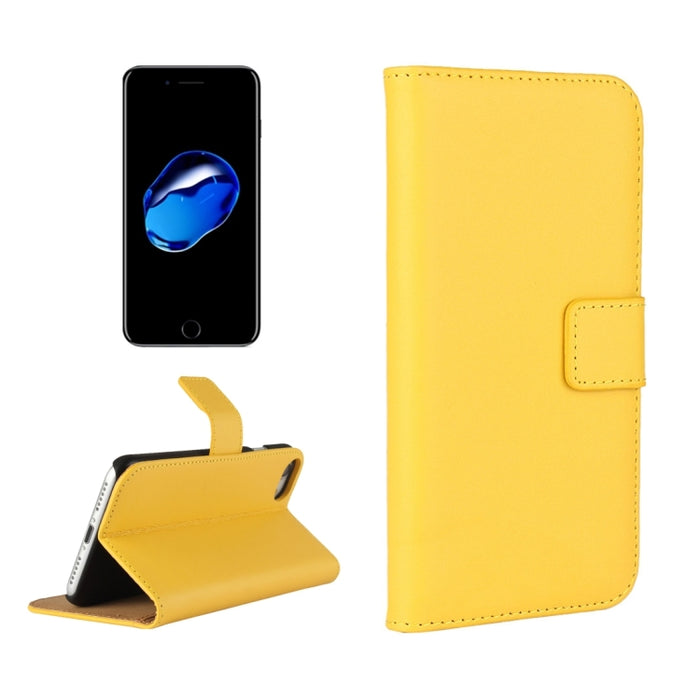 Para iPhone 8 y 7 Funda de cuero con tapa horizontal dividida genuina con soporte, ranuras para tarjetas y billetera