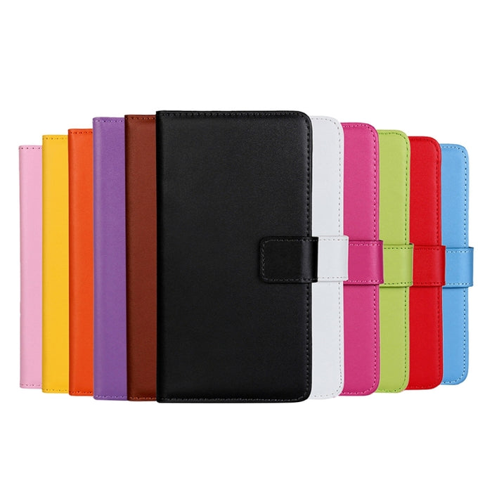 Para iPhone 8 y 7 Funda de cuero con tapa horizontal dividida genuina con soporte, ranuras para tarjetas y billetera
