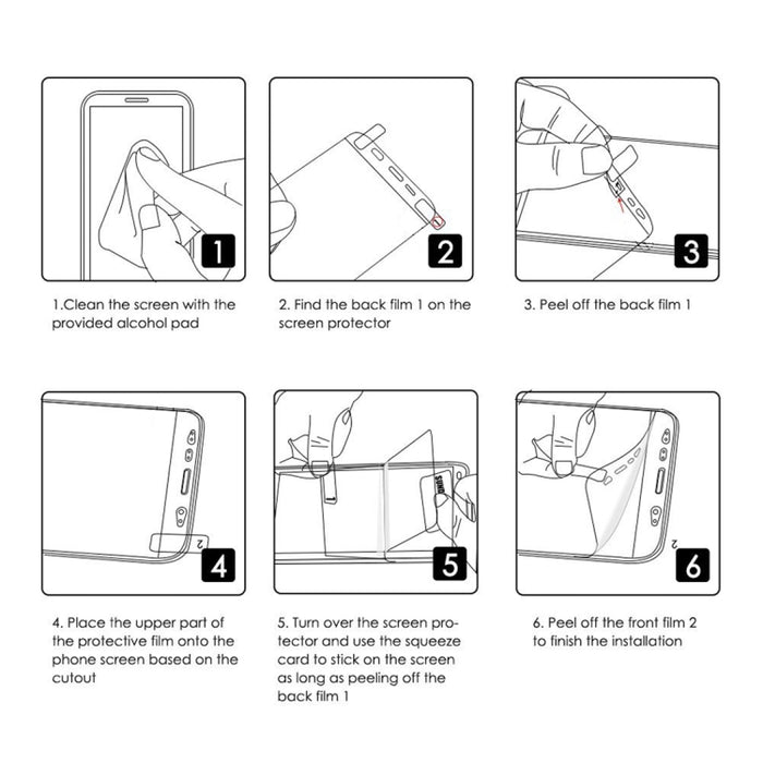 ENKAY Hat-Prince 0,1 mm 3D Protector de pantalla completa Película de hidrogel a prueba de explosiones para iPhone SE 2020/8/7, material TPU + TPE + PET
