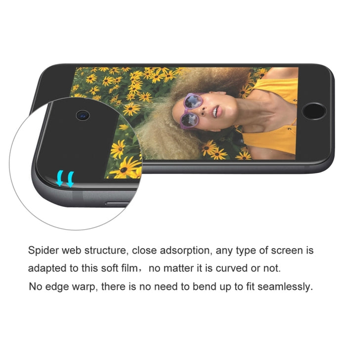 ENKAY Hat-Prince 0,1 mm 3D Protector de pantalla completa Película de hidrogel a prueba de explosiones para iPhone SE 2020/8/7, material TPU + TPE + PET