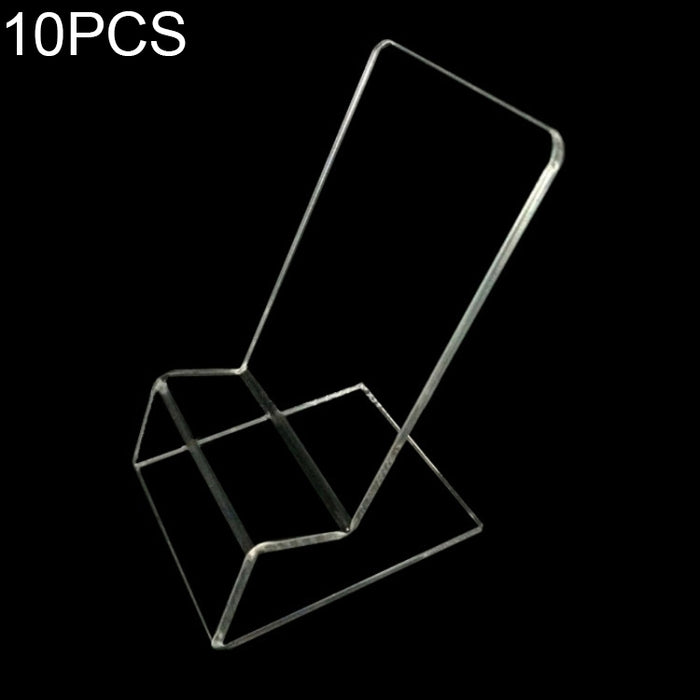 Soporte de acrílico para pantalla de teléfono móvil de 10 piezas