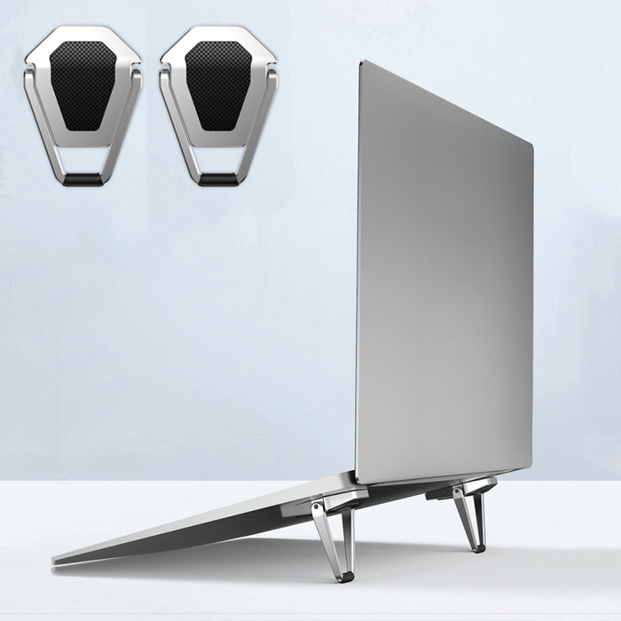2 PCS R-JUST BJ01 Soporte plegable universal para computadora portátil con forma de escudo adhesivo