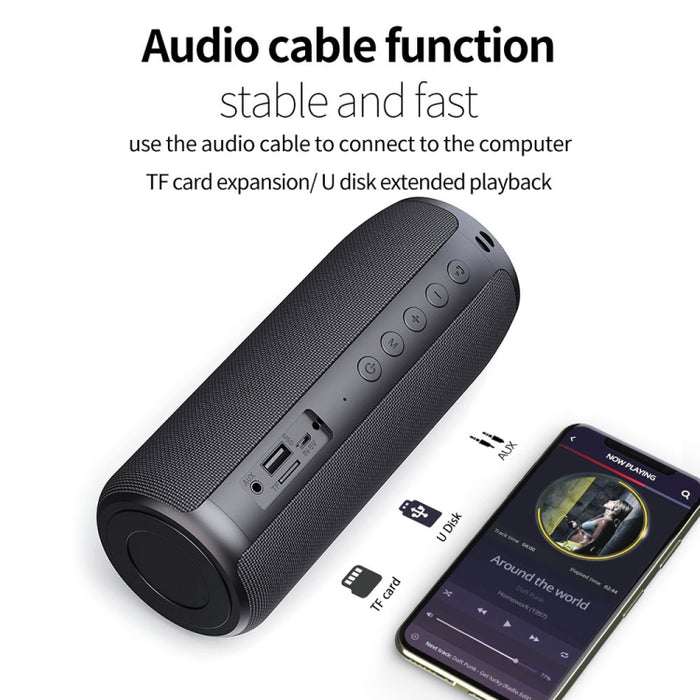ZEALOT S51 Altavoz Bluetooth estéreo portátil con micrófono incorporado, compatible con llamadas manos libres, tarjeta TF y AUX