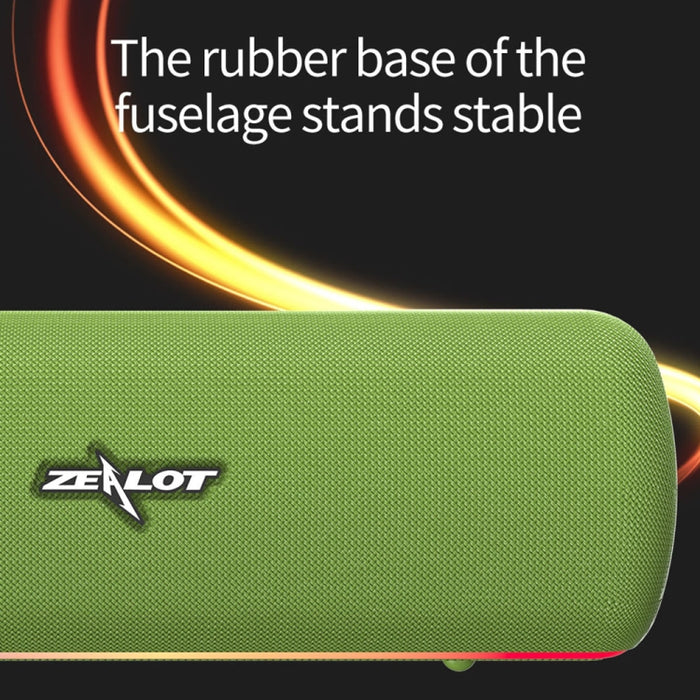 ZEALOT S55 Altavoz Bluetooth estéreo portátil con micrófono incorporado, compatible con llamadas manos libres, tarjeta TF y AUX