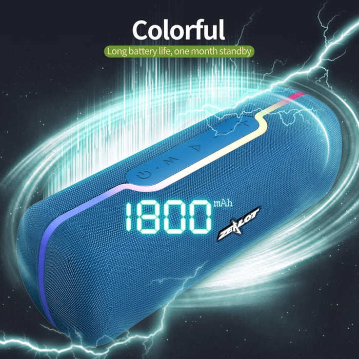 ZEALOT S55 Altavoz Bluetooth estéreo portátil con micrófono incorporado, compatible con llamadas manos libres, tarjeta TF y AUX