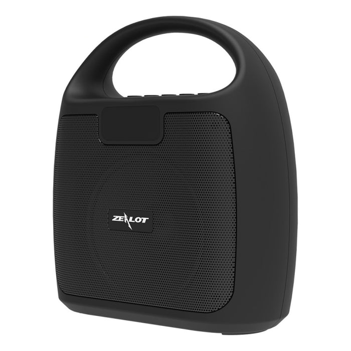 ZEALOT S42 Altavoz Bluetooth inalámbrico con radio FM portátil con micrófono incorporado, compatible con llamadas manos libres, tarjeta TF y AUX
