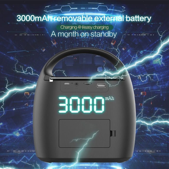 ZEALOT S42 Altavoz Bluetooth inalámbrico con radio FM portátil con micrófono incorporado, compatible con llamadas manos libres, tarjeta TF y AUX