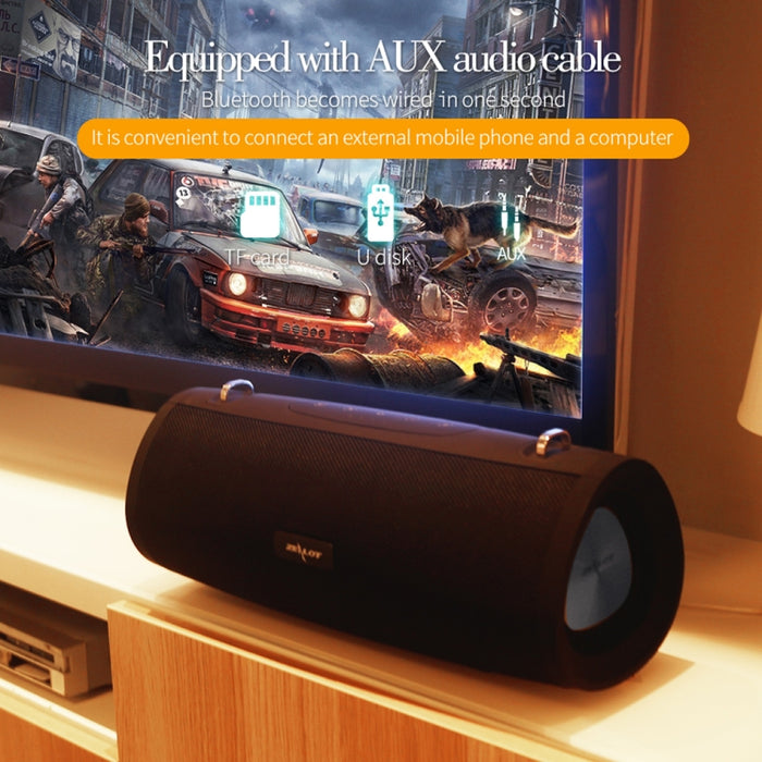 ZEALOT S39 Altavoz Bluetooth inalámbrico con subwoofer portátil con micrófono incorporado, compatible con llamadas manos libres, tarjeta TF y AUX