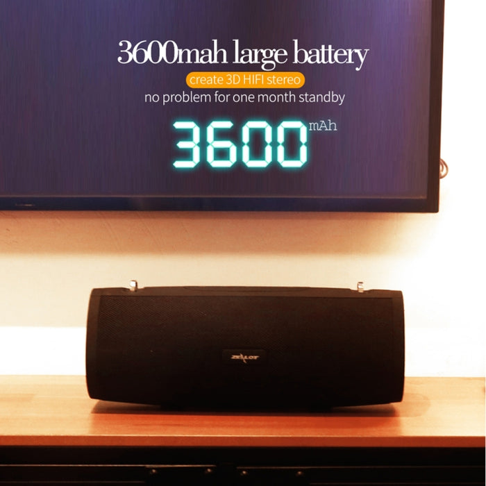 ZEALOT S39 Altavoz Bluetooth inalámbrico con subwoofer portátil con micrófono incorporado, compatible con llamadas manos libres, tarjeta TF y AUX