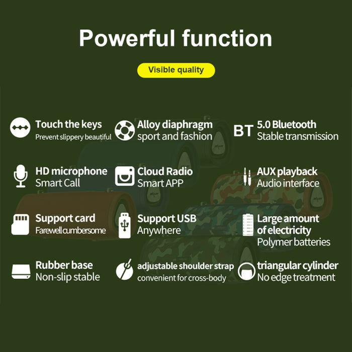 ZEALOT S39 Altavoz Bluetooth inalámbrico con subwoofer portátil con micrófono incorporado, compatible con llamadas manos libres, tarjeta TF y AUX