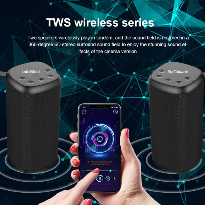 ZEALOT S35 Altavoz Bluetooth inalámbrico estéreo portátil de graves pesados con micrófono incorporado, compatible con llamadas manos libres, tarjeta TF y AUX