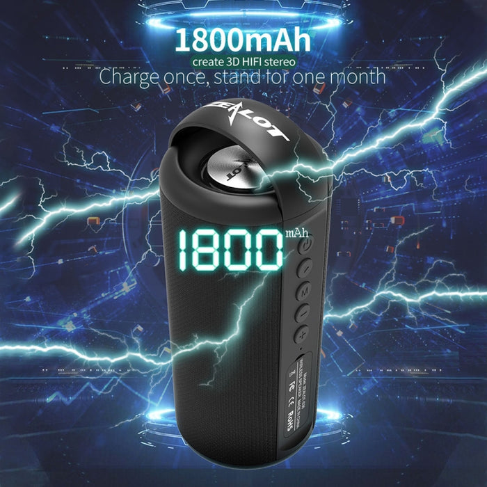 ZEALOT S36 Altavoz Bluetooth inalámbrico portátil de graves pesados con micrófono incorporado, compatible con llamadas manos libres, tarjeta TF y AUX