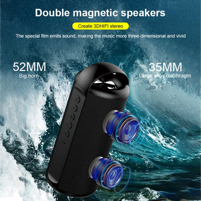 ZEALOT S36 Altavoz Bluetooth inalámbrico portátil de graves pesados con micrófono incorporado, compatible con llamadas manos libres, tarjeta TF y AUX