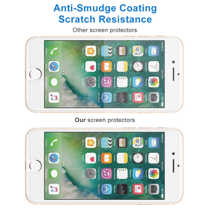 Para iPhone 8 Plus y iPhone 7 Plus 0,26 mm 9H Dureza superficial 2.5D Película de pantalla no completa de vidrio templado a prueba de explosiones