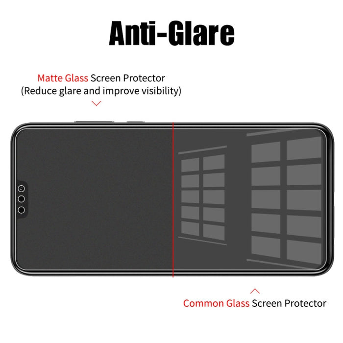 Película de vidrio templado esmerilado mate no completo de 50 piezas para iPhone 7 Plus / 8 Plus