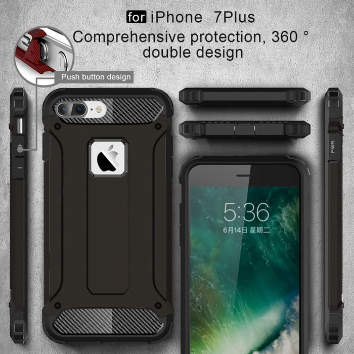 Para iPhone 8 Plus y 7 Plus Estuche combinado Tough Armor TPU + PC