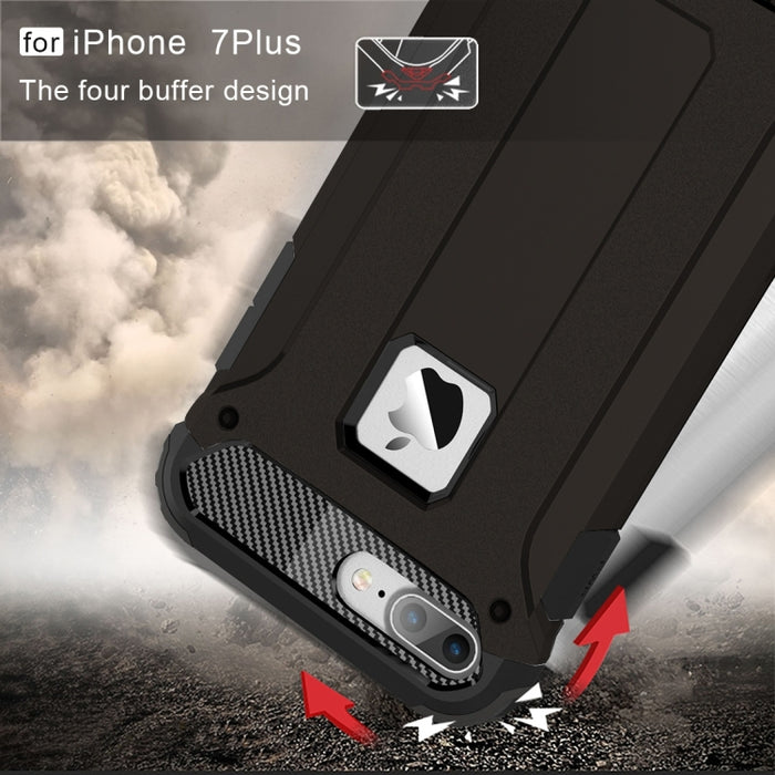 Para iPhone 8 Plus y 7 Plus Estuche combinado Tough Armor TPU + PC