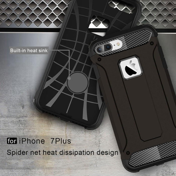 Para iPhone 8 Plus y 7 Plus Estuche combinado Tough Armor TPU + PC