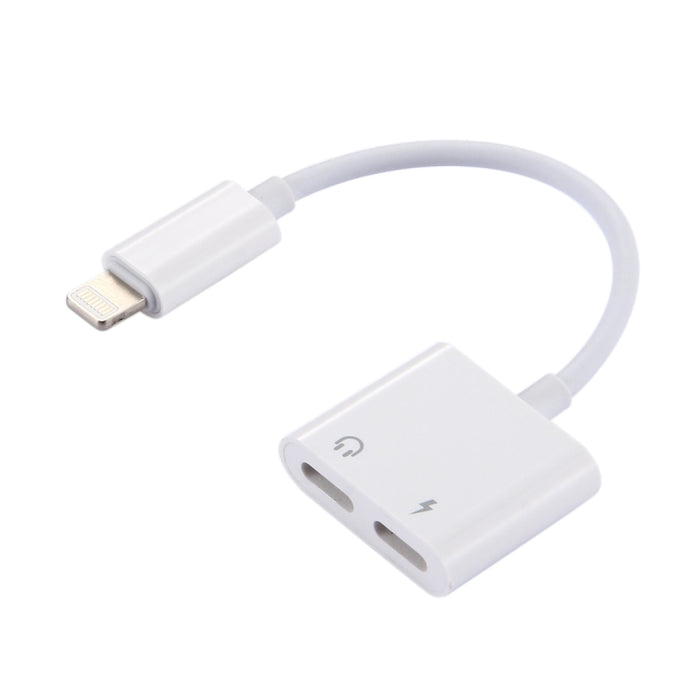 Adaptador de auriculares 2 en 1 de 8 pines macho a 8 pines de carga + adaptador de auriculares hembra de audio de 8 pines con función de llamada, compatible con IOS 10.3.1 o superior