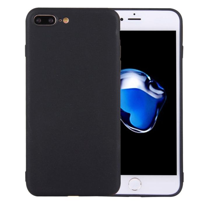 Para iPhone 8 Plus y 7 Plus Funda protectora de TPU de color sólido sin orificio redondo