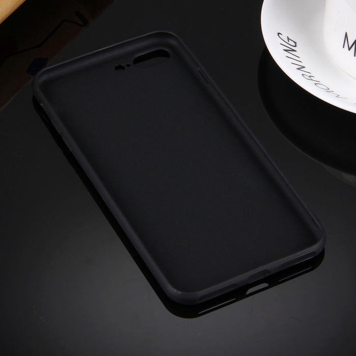 Para iPhone 8 Plus y 7 Plus Funda protectora de TPU de color sólido sin orificio redondo