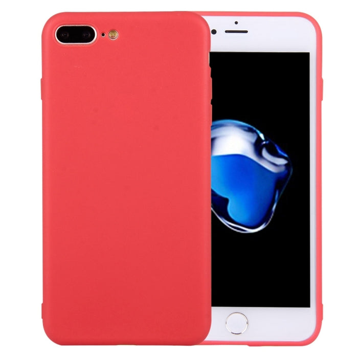 Para iPhone 8 Plus y 7 Plus Funda protectora de TPU de color sólido sin orificio redondo