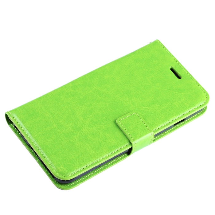 Para iPhone 8 Plus y 7 Plus Funda de cuero con tapa horizontal con textura Crazy Horse con hebilla magnética, soporte, ranuras para tarjetas, billetera y marco de fotos