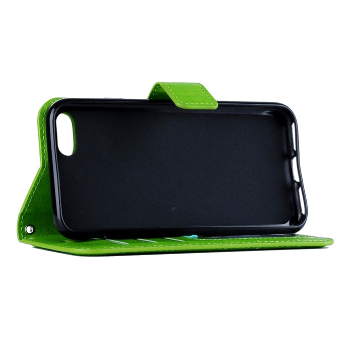 Para iPhone 8 Plus y 7 Plus Funda de cuero con tapa horizontal con textura Crazy Horse con hebilla magnética, soporte, ranuras para tarjetas, billetera y marco de fotos