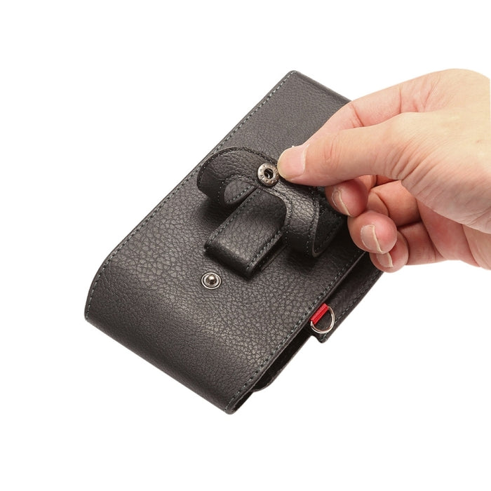 Funda universal de cuero PU con textura de Litchi con tapa vertical y enrejado vertical con férula trasera, ranuras para tarjetas y cordón para iPhone 8 Plus y 7 Plus, Galaxy Note 8 / S8 Plus / S9+, Huawei Mate 8