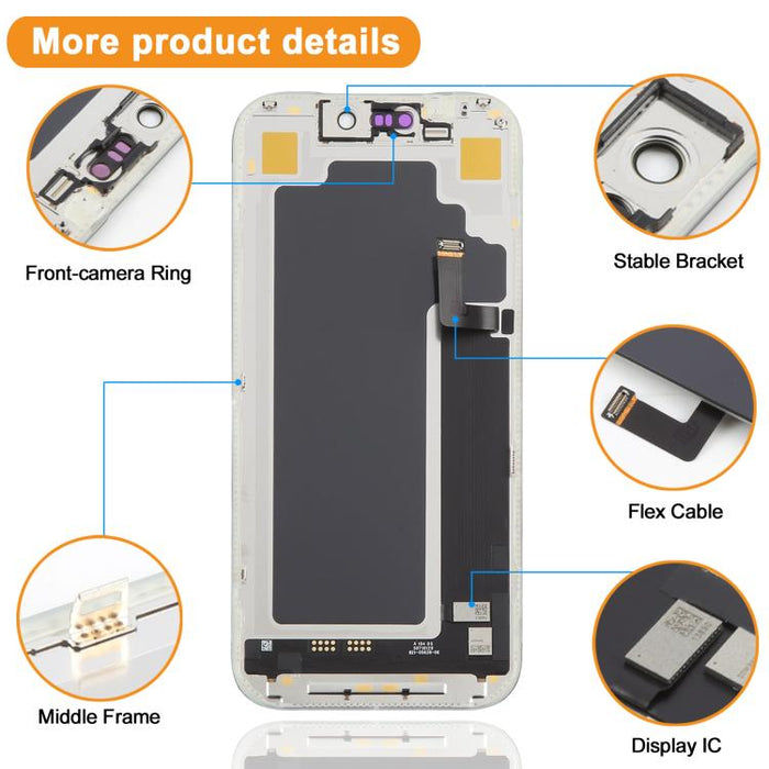 Pantalla OLED suave HXL para iPhone 17 Pro, For iPhone 17 Pro