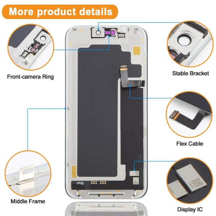 Pantalla OLED suave HXL para iPhone 17 Pro Max, For iPhone 17 Pro Max