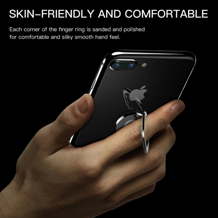 Baseus Soporte Universal de Anillo de Metal Giratorio de 360 Grados Pritivity para Teléfonos Móviles o Tabletas iPhone, Samsung, HTC, LG, Huawei, Xiaomi, vivo, OPPO, Meizu, Chapa de Hierro Incorporada, Imanes de Soporte