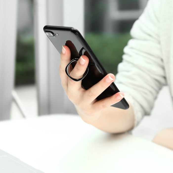 Baseus Soporte Universal de Anillo de Metal Giratorio de 360 Grados Pritivity para Teléfonos Móviles o Tabletas iPhone, Samsung, HTC, LG, Huawei, Xiaomi, vivo, OPPO, Meizu, Chapa de Hierro Incorporada, Imanes de Soporte