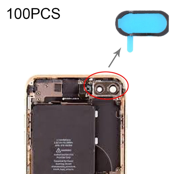 100 PCS para iPhone 7 Plus Almohadillas de espuma de esponja a prueba de polvo para cámara trasera, For iPhone 7 Plus