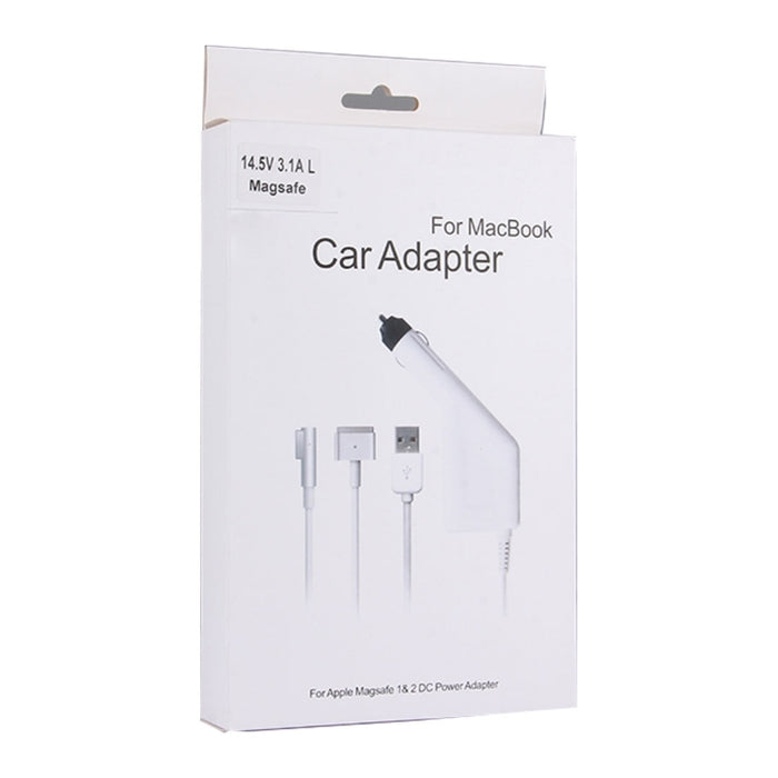 Cargador de coche MagSafe 1 estilo L de 85 W, 18,5 V, 4,6 A, 5 pines, con 1 puerto USB para Apple Macbook A1150 / A1151 / A1172 / A1184 / A1211 / A1370, longitud: 1,7 m