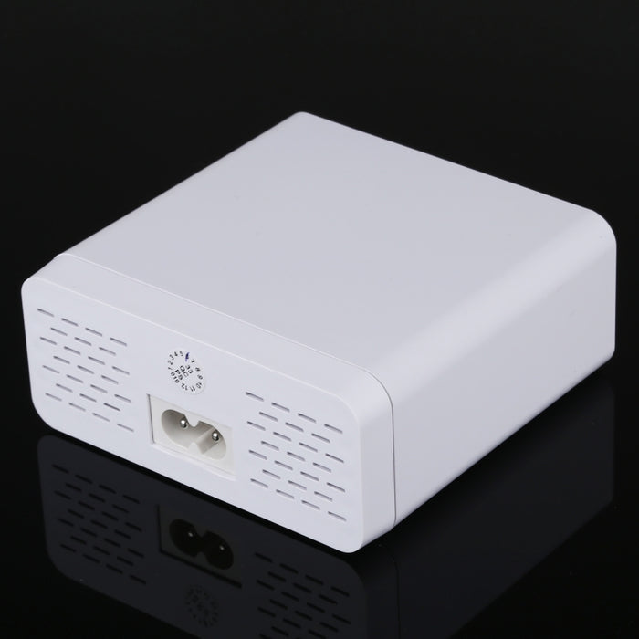 899 30W QC 3.0 Cargador rápido de 6 puertos USB con pantalla digital LCD, enchufe de la UE