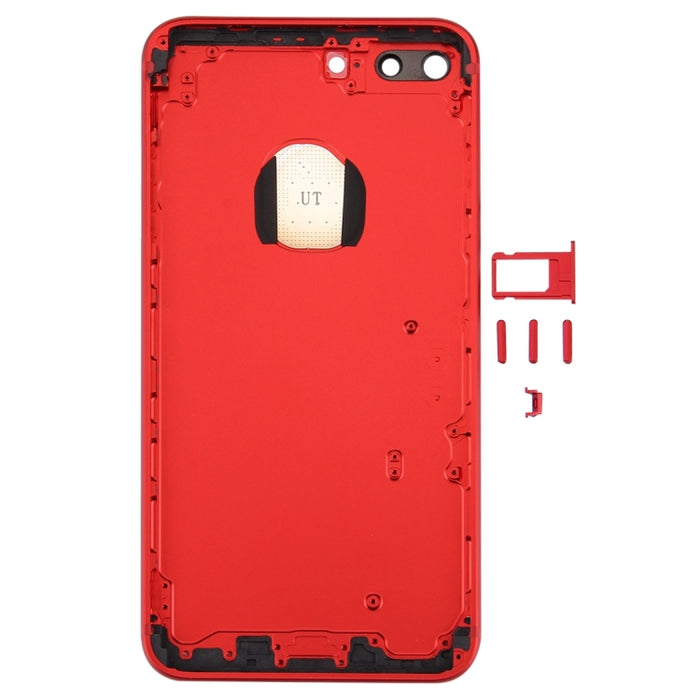 6 en 1 para iPhone 7 Plus (Cubierta trasera (con lente de cámara) + Bandeja para tarjetas + Tecla de control de volumen + Botón de encendido + Tecla vibradora con interruptor de silencio + Letrero) Cubierta de carcasa de ensamblaje completo            ...
