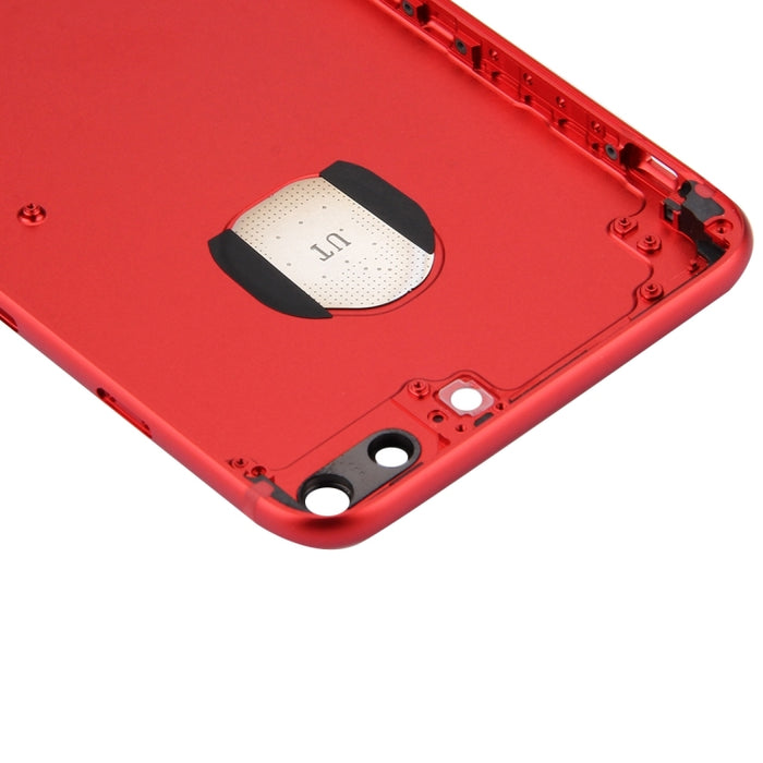 6 en 1 para iPhone 7 Plus (Cubierta trasera (con lente de cámara) + Bandeja para tarjetas + Tecla de control de volumen + Botón de encendido + Tecla vibradora con interruptor de silencio + Letrero) Cubierta de carcasa de ensamblaje completo            ...