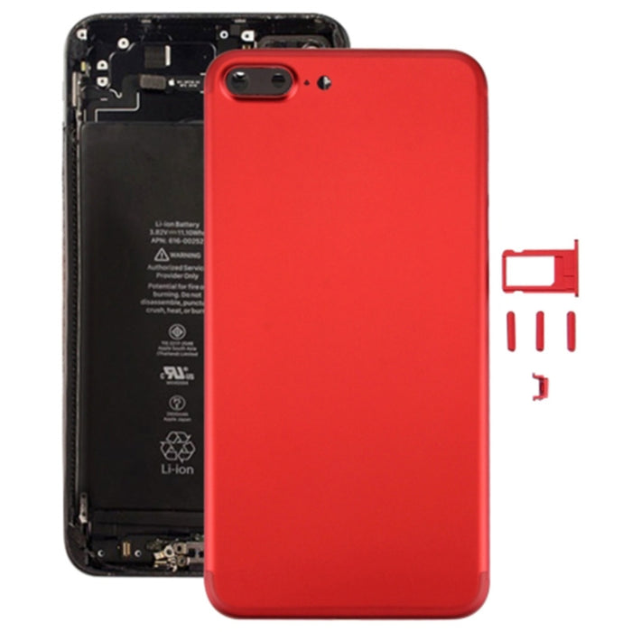 6 en 1 para iPhone 7 Plus (Cubierta trasera (con lente de cámara) + Bandeja para tarjetas + Tecla de control de volumen + Botón de encendido + Tecla vibradora con interruptor de silencio + Letrero) Cubierta de carcasa de ensamblaje completo            ...