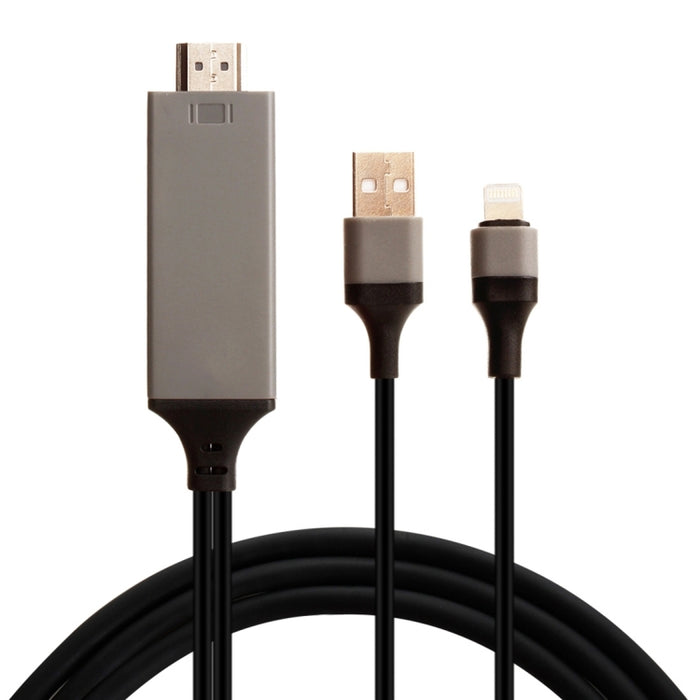 Cable adaptador macho de 8 pines a HDMI y USB macho, longitud: 2 m